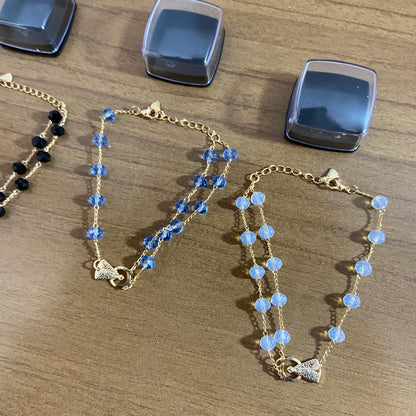 PULSEIRA DOURADA CRISTAL NOSSA SENHORA APARECIDA CORES SORTIDAS  (03 UNIDADES)