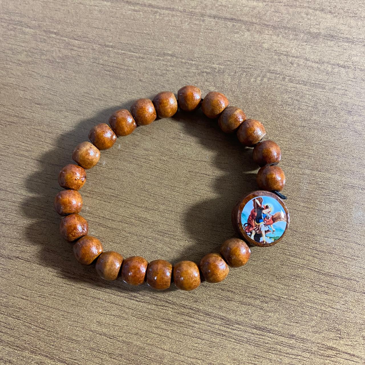 PULSEIRA DE MADEIRA SÃO MIGUEL ARCANJO (12 UNIDADES)
