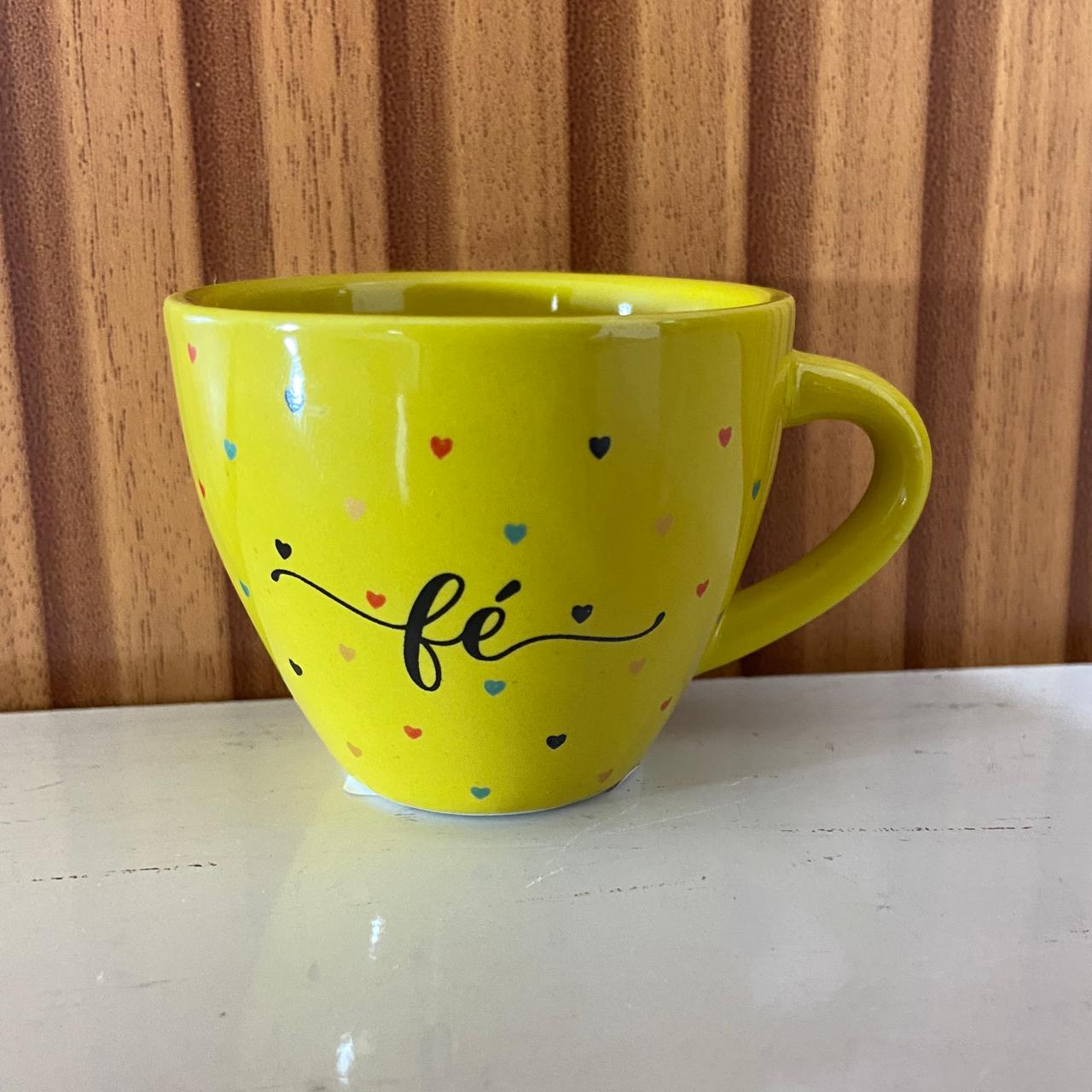 XÍCARA COQUINHO AMARELA FÉ (1 UNIDADE)