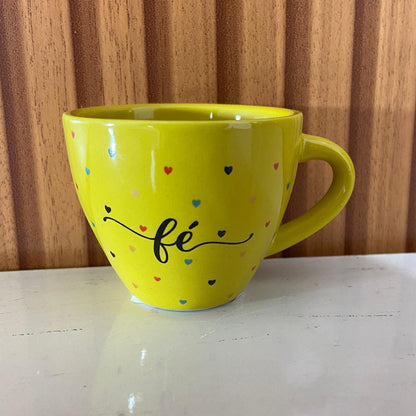 XÍCARA COQUINHO AMARELA FÉ (1 UNIDADE)