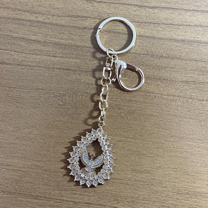 CHAVEIRO LUXO DIVINO ESPÍRITO SANTO GOTA COM STRASS  (6 UNIDADES)