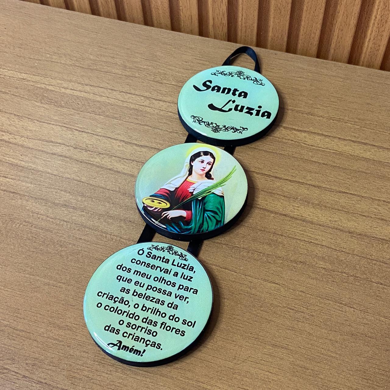 ADORNO TRIPLO REDONDO FITA SANTA LUZIA (1 UNIDADE)