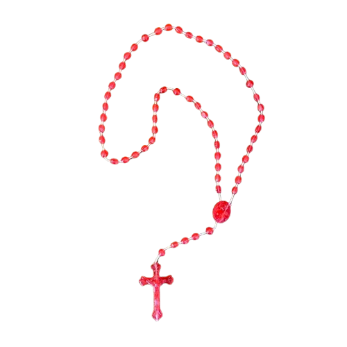 TERÇO ACRÍLICO P VERMELHO (12 UNIDADES)