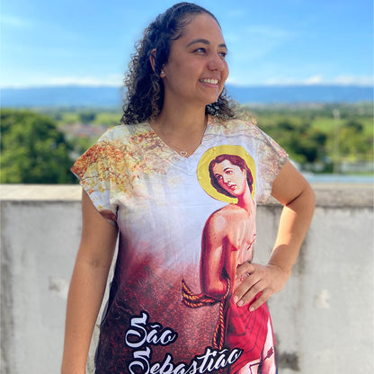 CAMISETA RELIGIOSA SÃO SEBASTIÃO TAMANHO:M (1 UNIDADE)