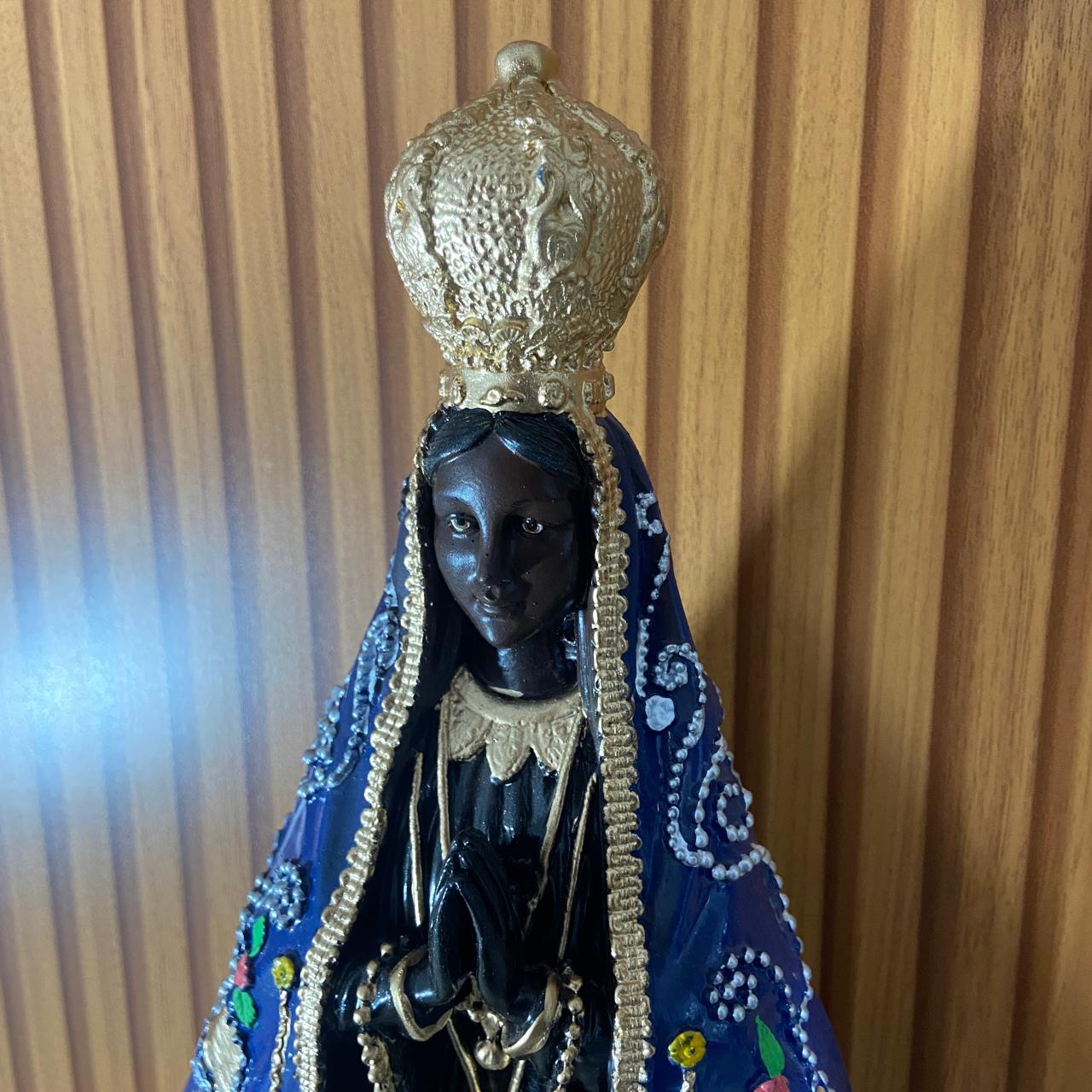 IMAGEM DE GESSO NOSSA SENHORA APARECIDA PINTADA 45CM (1 UNIDADE)