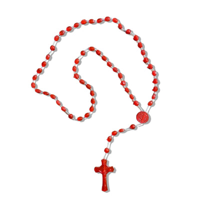 TERÇO ACRÍLICO G VERMELHO BRILHOSO 6MM (12 UNIDADES)