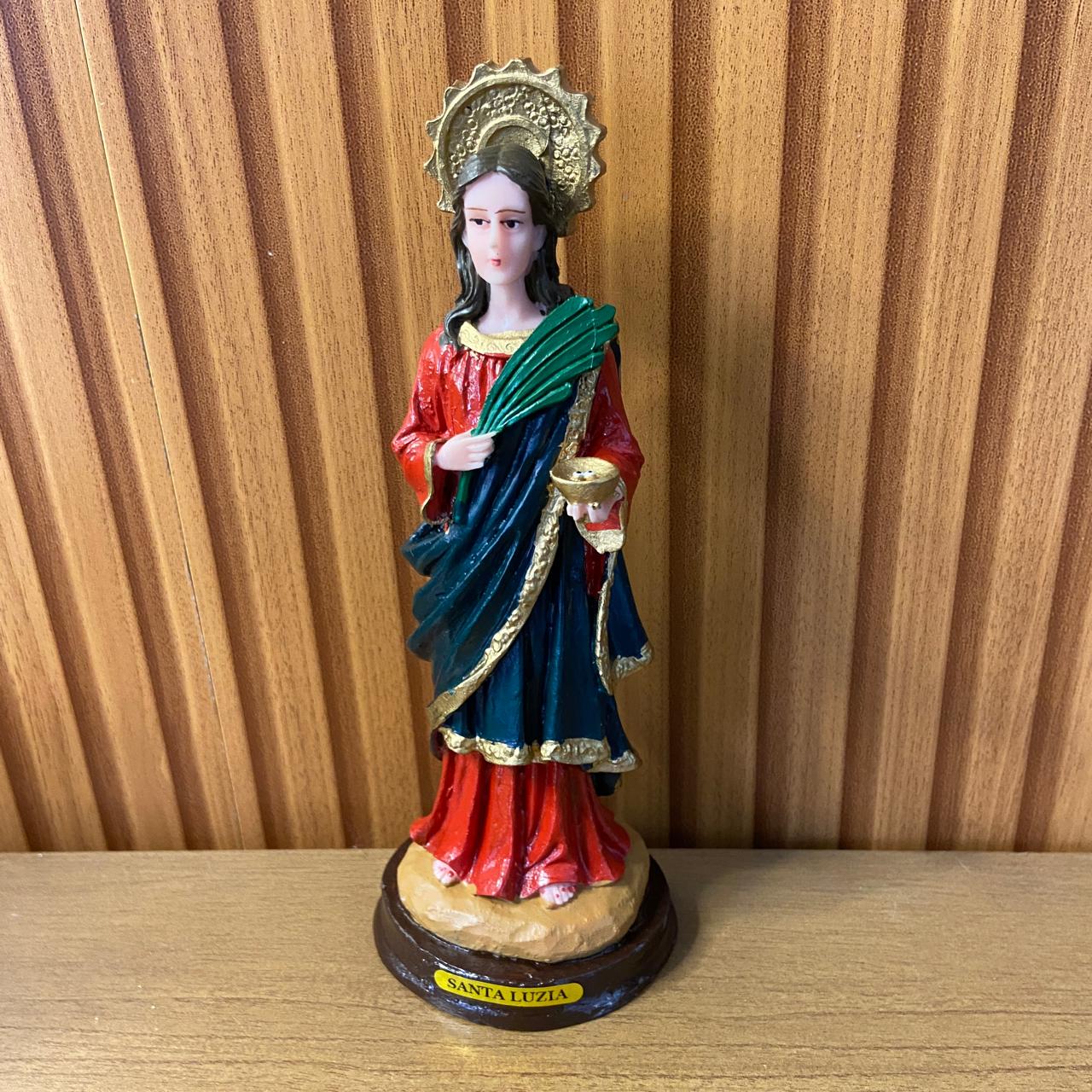 IMAGEM DE RESINA NACIONAL SANTA LUZIA 20CM (1 UNIDADE)