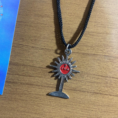 CORDÃO COM PINGENTE OSTENSÓRIO VERMELHO ( 1 UNIDADE)