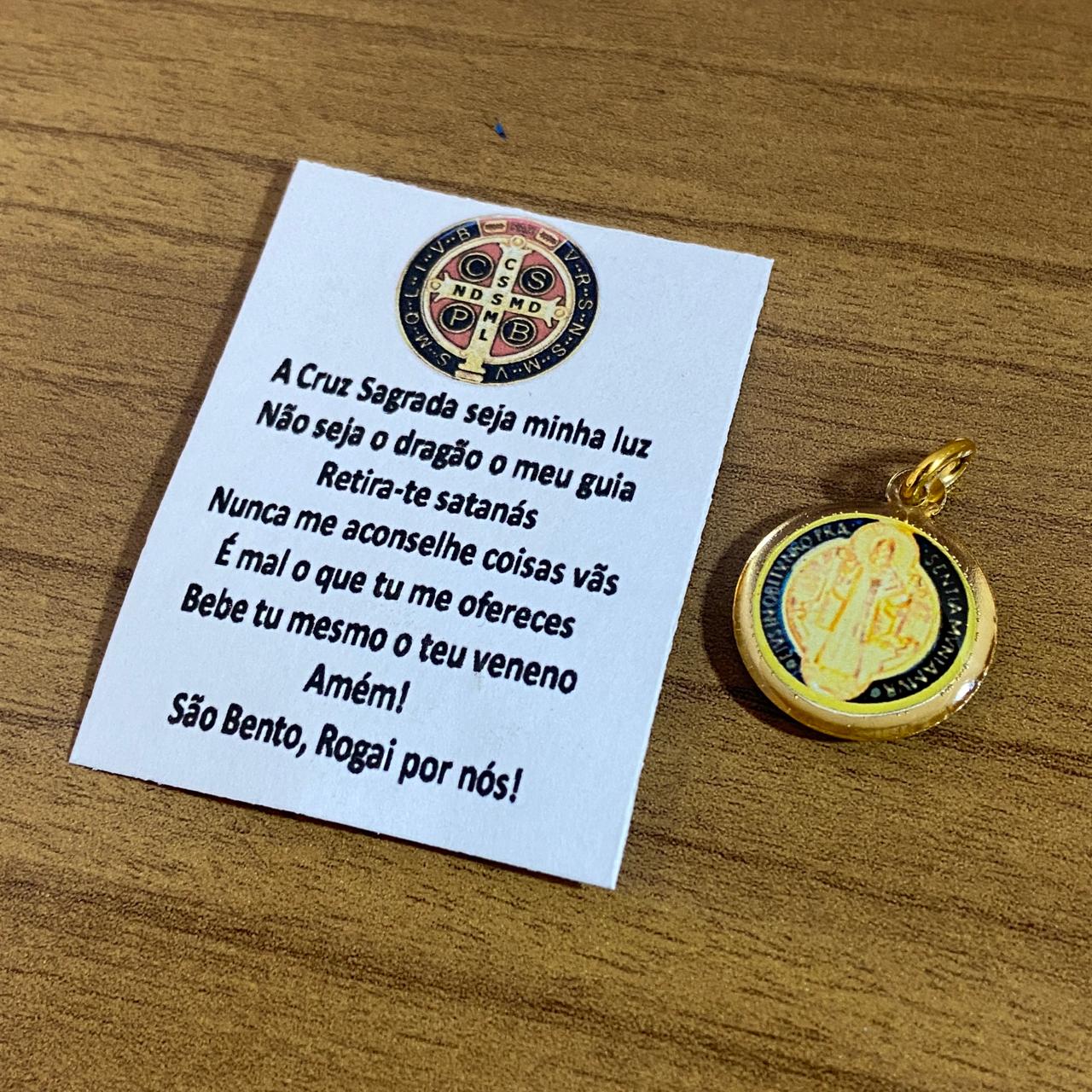 MEDALHA DUPLA FACE MEDALHA SÃO BENTO (12 UNIDADES)