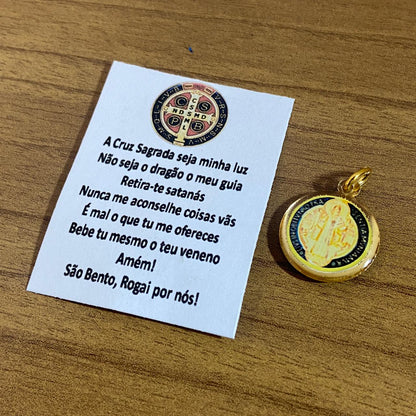 MEDALHA DUPLA FACE MEDALHA SÃO BENTO (12 UNIDADES)