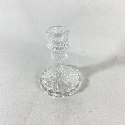 CASTIÇAL DE VIDRO DETALHADO 11CM (1 UNIDADE)