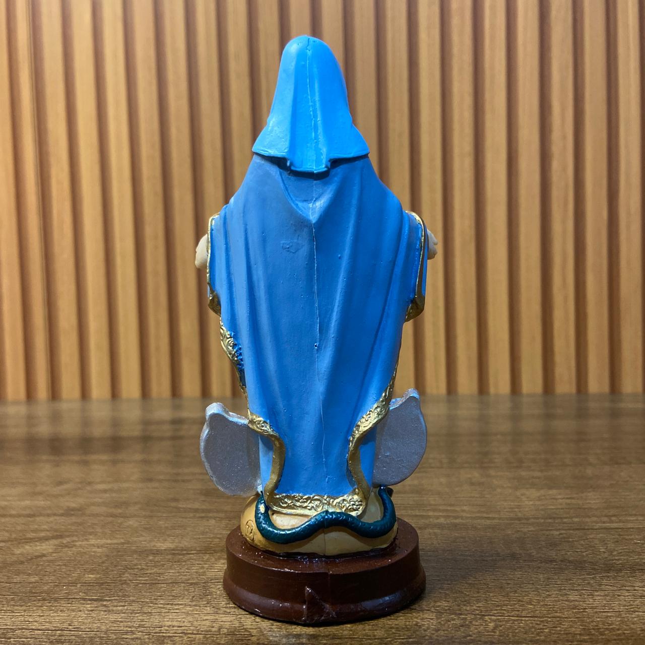 IMAGEM DE RESINA NACIONAL NOSSA SENHORA DAS GRAÇAS MEDALHA MILAGROSA 15CM (1 UNIDADE)