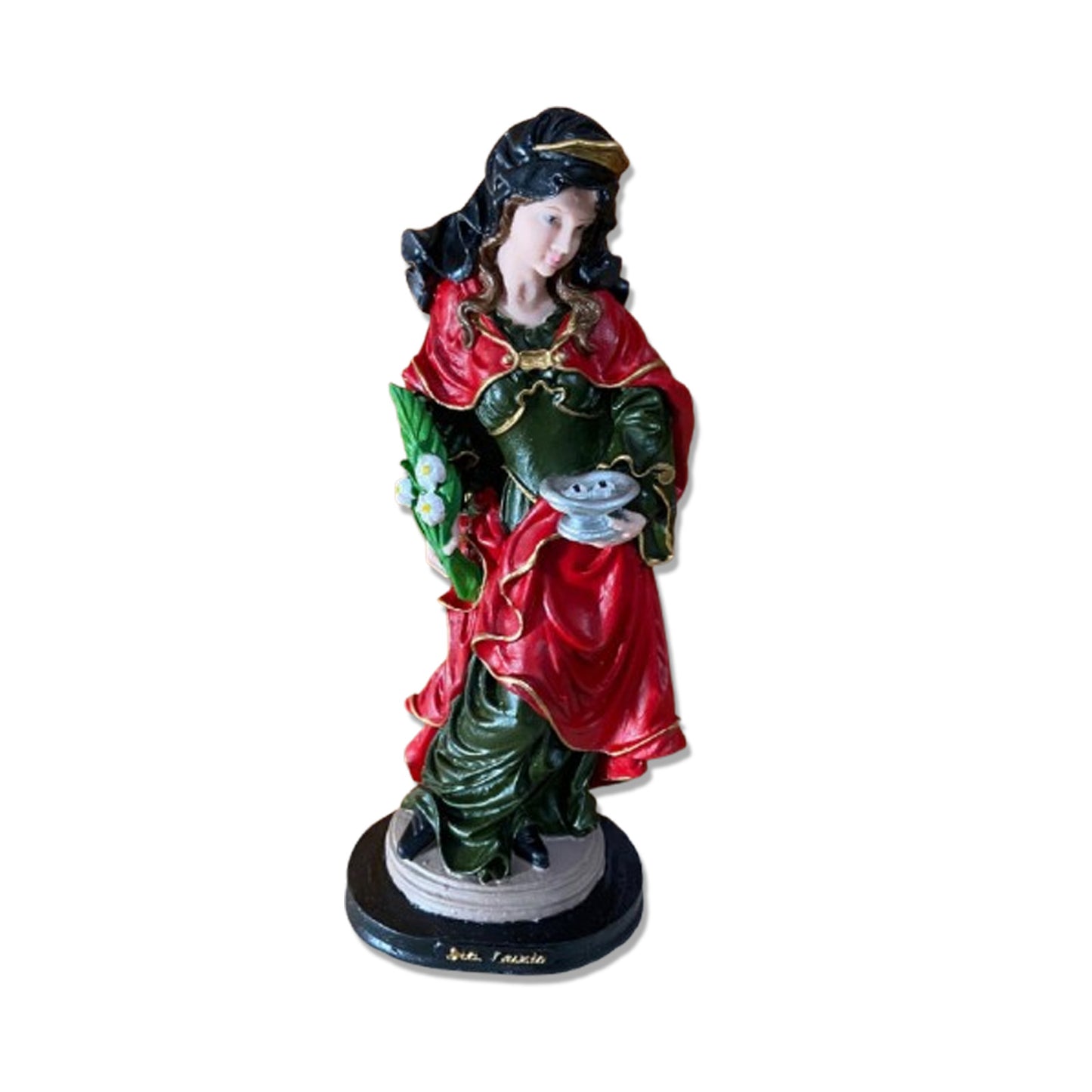 IMAGEM DE RESINA NACIONAL SANTA LUZIA MOD3 30CM  (1 UNIDADE)
