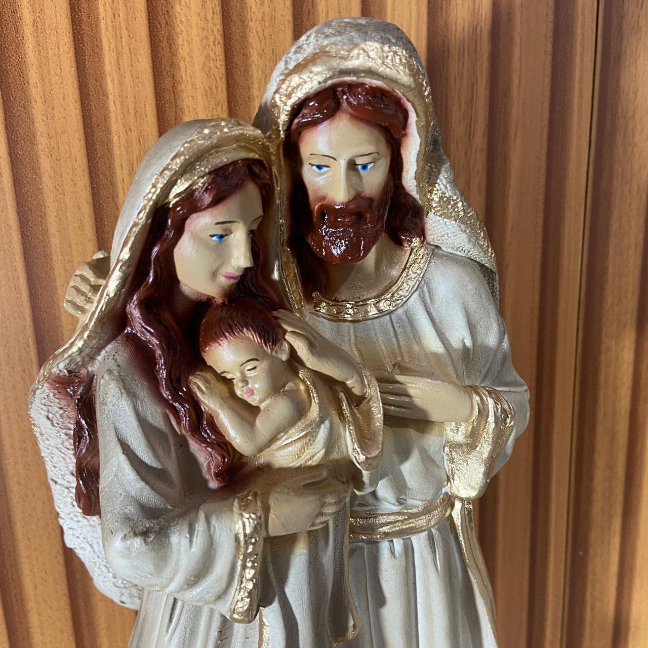 IMAGEM DE GESSO SAGRADA FAMÍLIA 29CM (1 UNIDADE)