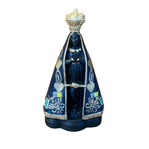 IMAGEM DE GESSO NOSSA SENHORA APARECIDA PINTADA 20,5CM  (1 UNIDADE)