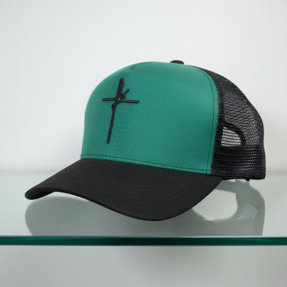 BONÉ FÉ VERDE E PRETO  (1 UNIDADES)