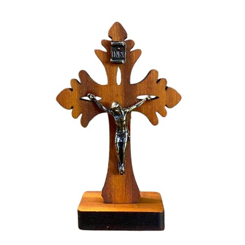 CRUCIFIXO MADEIRA DE MESA 9,5 CM (1 UNIDADE)