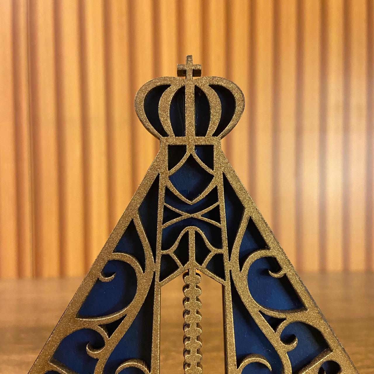 ADORNO DE MESA MDF NOSSA SENHORA APARECIDA 12,5CM (1 UNIDADE)