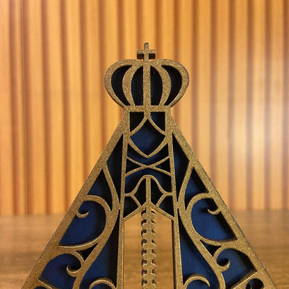 ADORNO DE MESA MDF NOSSA SENHORA APARECIDA 12,5CM (1 UNIDADE)