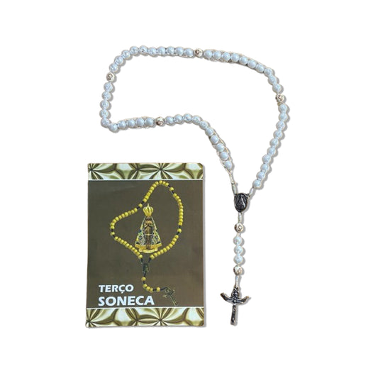 TERÇO PÉROLA SONECA NOSSA SENHORA APARECIDA 8MM (1 UNIDADE)