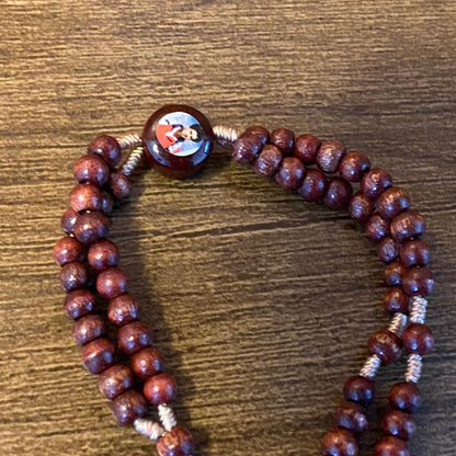 TERÇO PULSEIRA MADEIRA SÃO CARLO ACUTIS (12 UNIDADES)