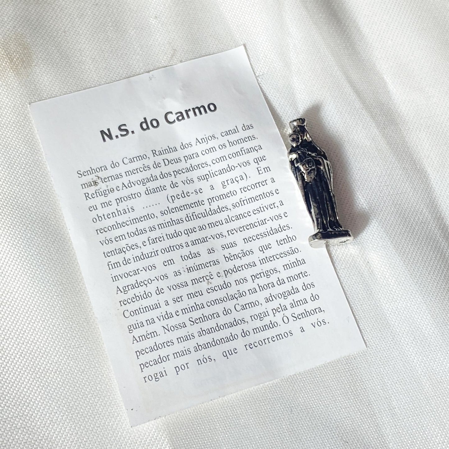 SANTO CHUMBO DE BOLSO NOSSA SENHORA DO CARMO (12 UNIDADES)