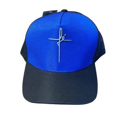 BONÉ FÉ AZUL ESCURO E PRETO  (1 UNIDADES)