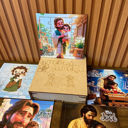 KIT QUEBRA CABEÇA INFANTIL MDF SÃO JOSÉ (5 UNIDADE)