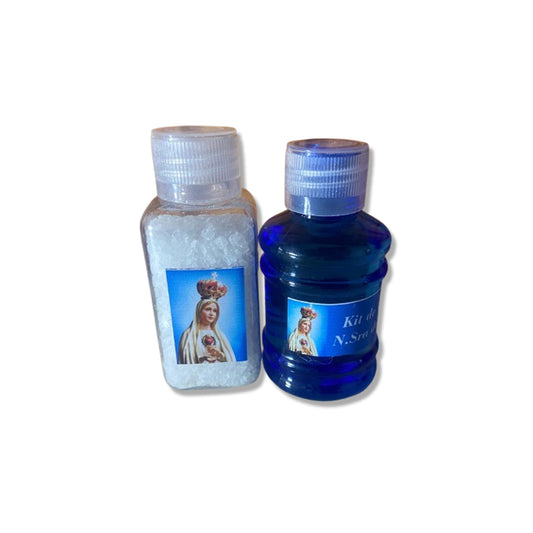 KIT AGUA E SAL NOSSA SENHORA DE FÁTIMA (1 UNIDADE)