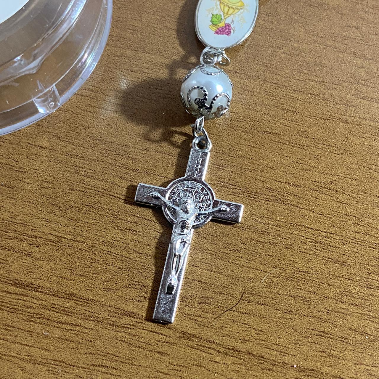 DEZENA PÉROLA EUCARISTIA 15CM (6 UNIDADES)