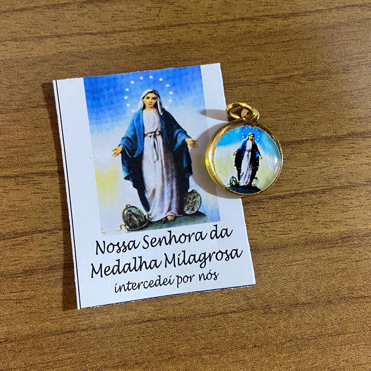 MEDALHA DUPLA FACE NOSSA SENHORA DAS GRAÇAS (12 UNIDADES)