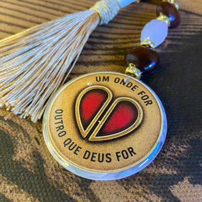CHAVEIRO LUXO MEDALHA RESINADA DO CASAL  (1 UNIDADE)