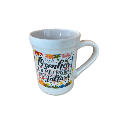 CANECA BRANCA O SENHOR É MEU PASTOR... 220ML (1 UNIDADE)