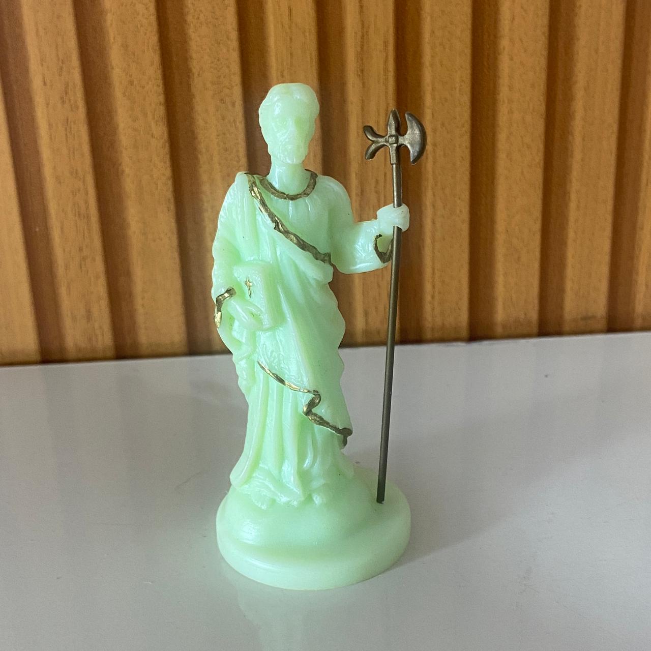 IMAGEM DE PLÁSTICO SÃO JUDAS TADEU FLUORESCENTE  10,5CM  (1 UNIDADE)