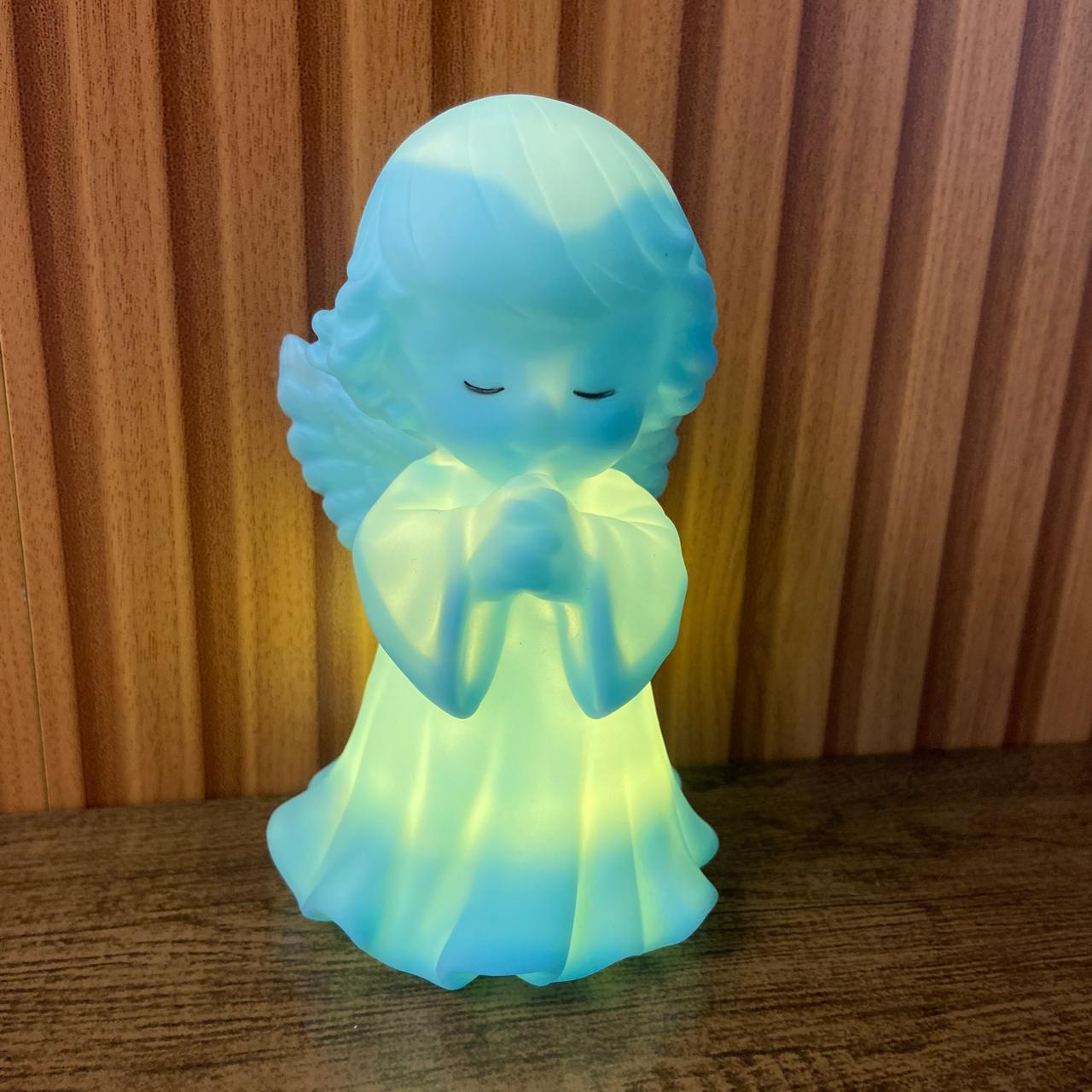 LUMINÁRIA LED ANJINHO AZUL 14CM (1 UNIDADE)
