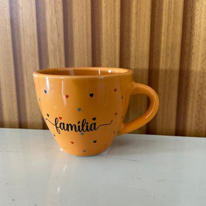 XÍCARA COQUINHO LARANJA FAMÍLIA (1 UNIDADE)