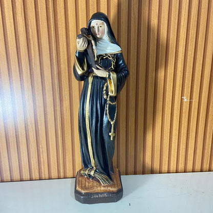 IMAGEM DE GESSO SANTA RITA DE CÁSSIA 40CM (1 UNIDADE)
