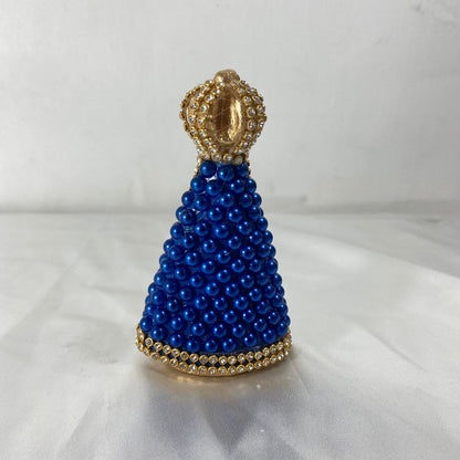 IMAGEM DE GESSO NOSSA SENHORA APARECIDA PÉROLA AZUL 10,5CM (1 UNIDADE)