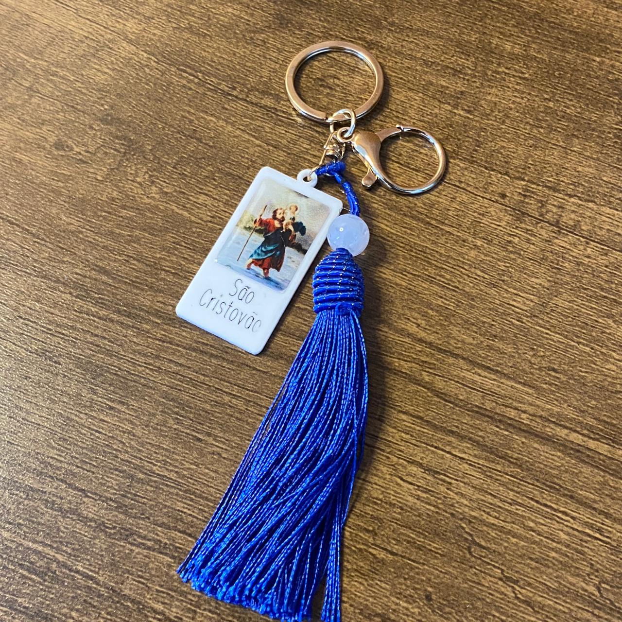 CHAVEIRO ACRÍLICO RESINADO SÃO CRISTOVÃO  (  1 UNIDADE)