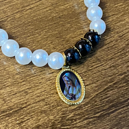 PULSEIRA PÉROLA NOSSA SENHORA DE FÁTIMA (01 UNIDADE)