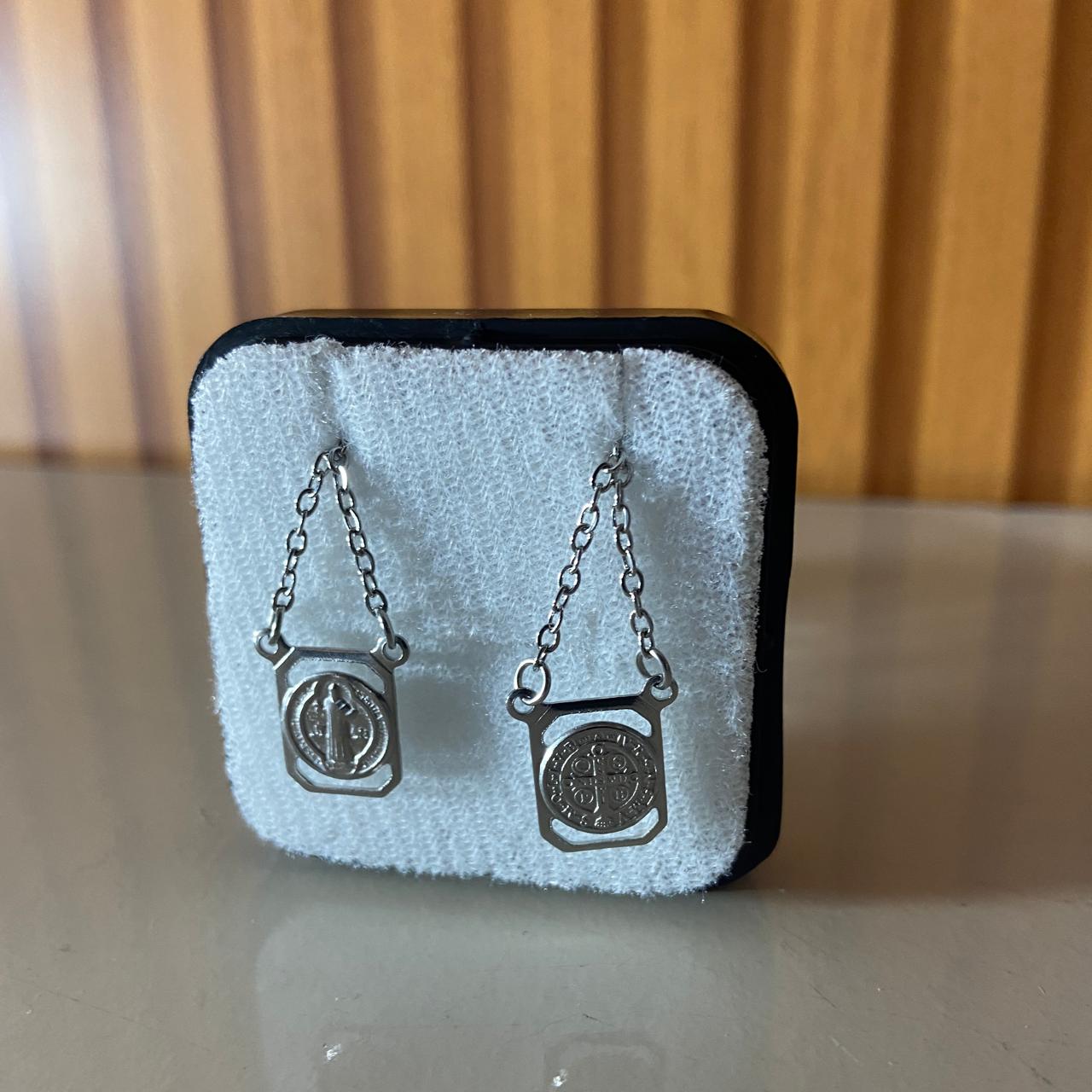 ESCAPULÁRIO INOX MEDALHA SÃO BENTO MOD4 (6 UNIDADES)