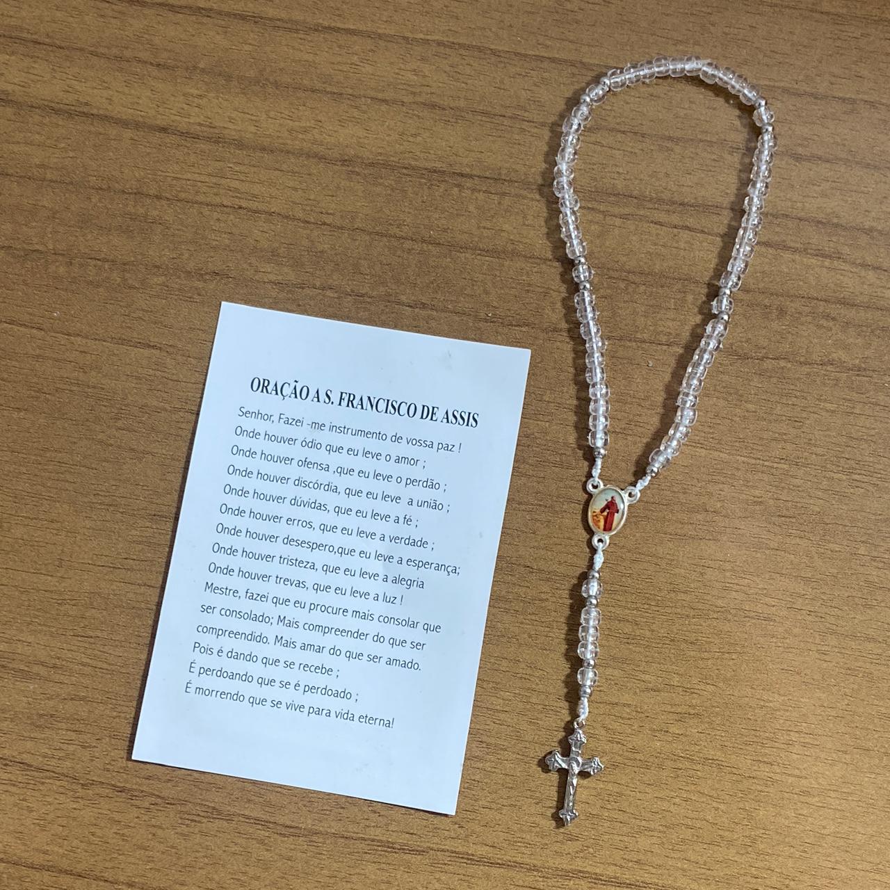 TERÇO MIÇANGA SÃO FRANCISCO DE ASSIS 4MM (1UNIDADE)