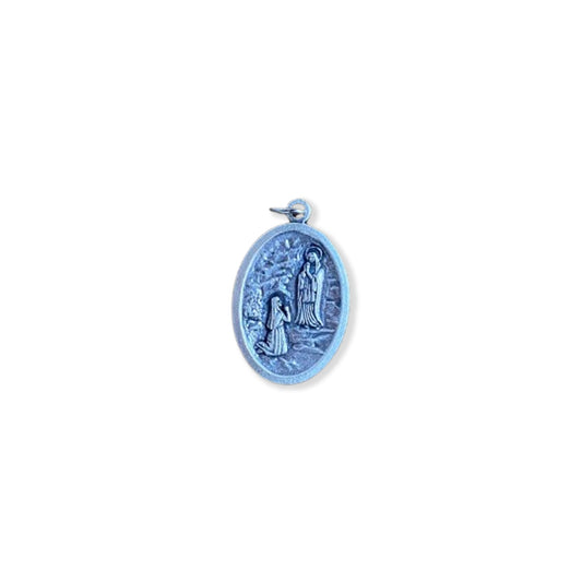 MEDALHA ITALIANA NOSSA SENHORA DE LOURDES E SANTA BERNADETTE (6 UNIDADES)