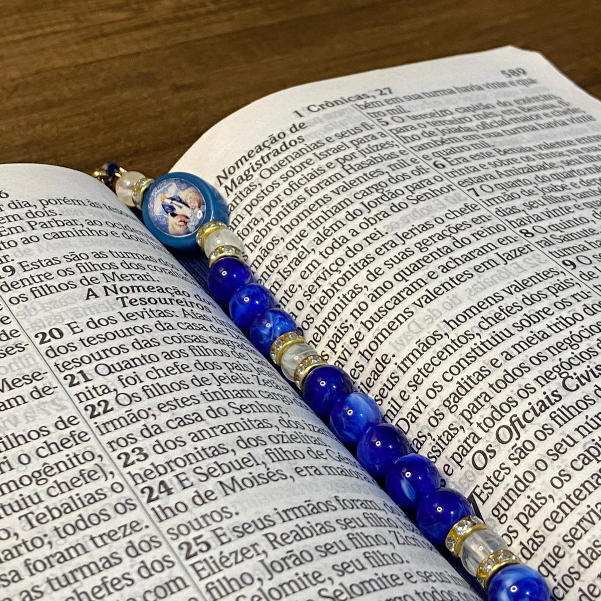 MARCADOR DE PÁGINA DE PÉROLA NOSSA SENHORA DAS GRAÇAS (3 UNIDADES)