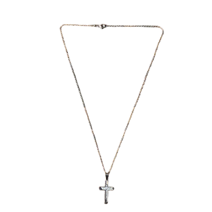 CORRENTE AÇO INOX CRUCIFIXO PAI NOSSO MOD4  (1 UNIDADES)