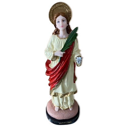 IMAGEM DE RESINA NACIONAL SANTA LUZIA MOD2 31CM  (1 UNIDADE)