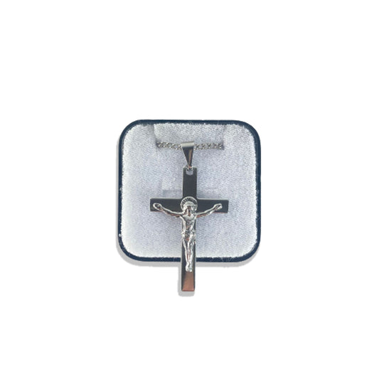 CORRENTE AÇO INOX NA CAIXINHA CRUCIFIXO MOD2 (6 UNIDADES)
