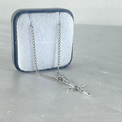 CORRENTE AÇO INOX NA CAIXINHA CRUCIFIXO MOD9 (6 UNIDADES)