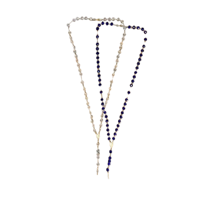 TERÇO CRISTAL NOSSA SENHORA APARECIDA CORES SORTIDAS 06MM  (3 UNIDADES)