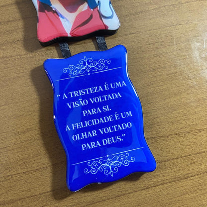 ADORNO DUPLO QUADRADO FITA SÃO CARLO ACUTIS MOD 1 (1 UNIDADE)